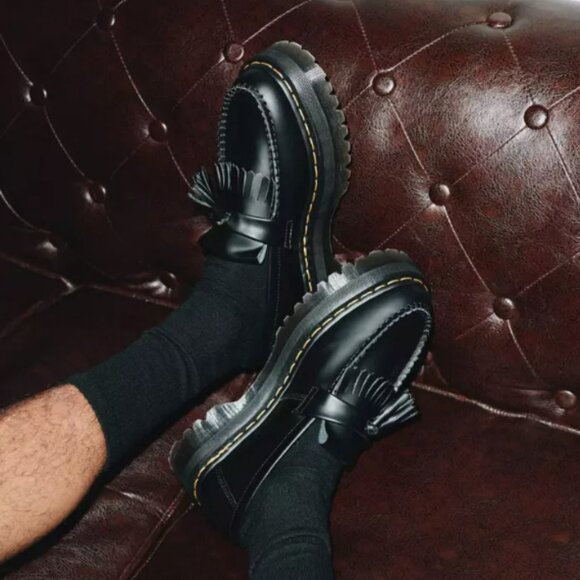 DR. MARTENS ADRIAN QUAD LEATHER PLATFORM TASSLE LOAFERS MSRP$210 Timeless Design - Picture 10 of 15